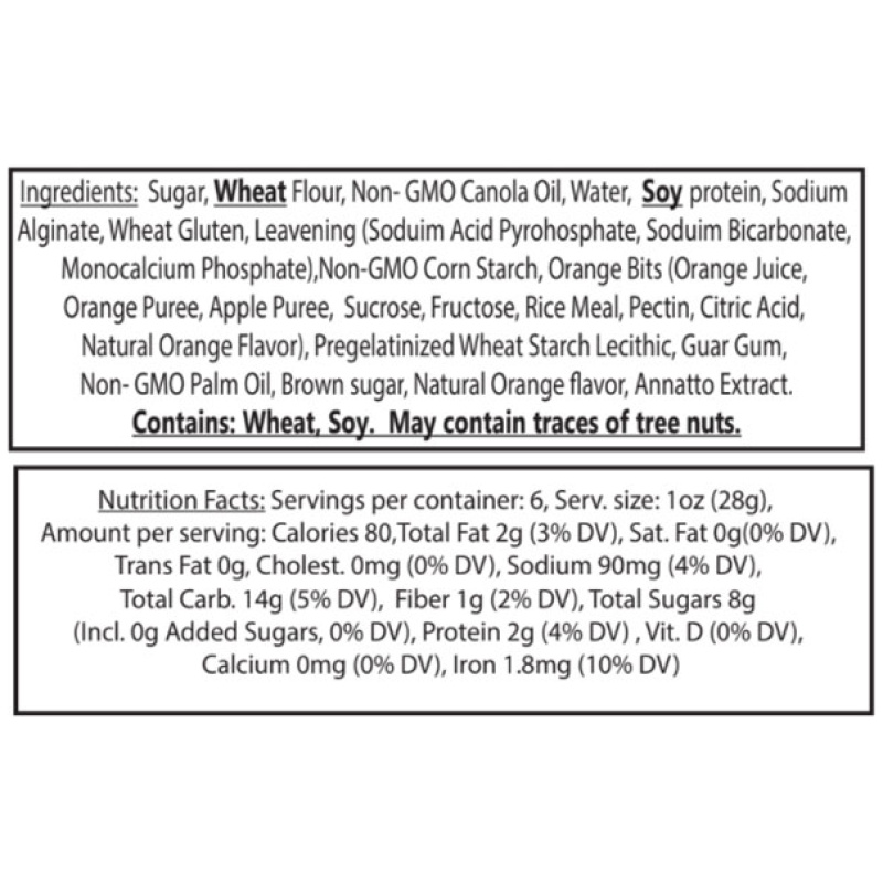 Vegan-Orange-Sunburst-Mini-Muffin-Nutrient-Label