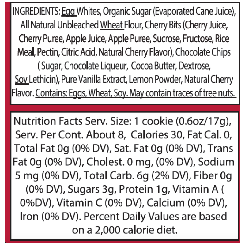 Chocolate Chip Cherry Nutrition Facts