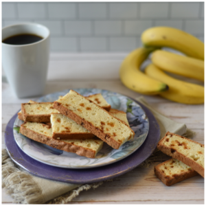 Banana Bread Fat-Free Biscotti