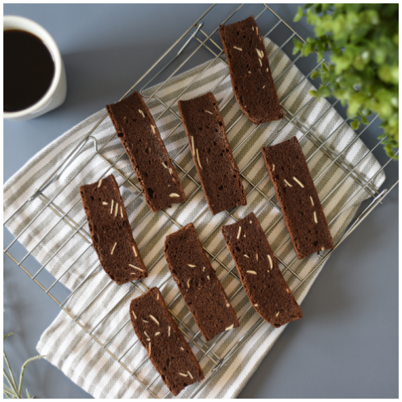 Fat-Free Chocolate Almond Biscotti