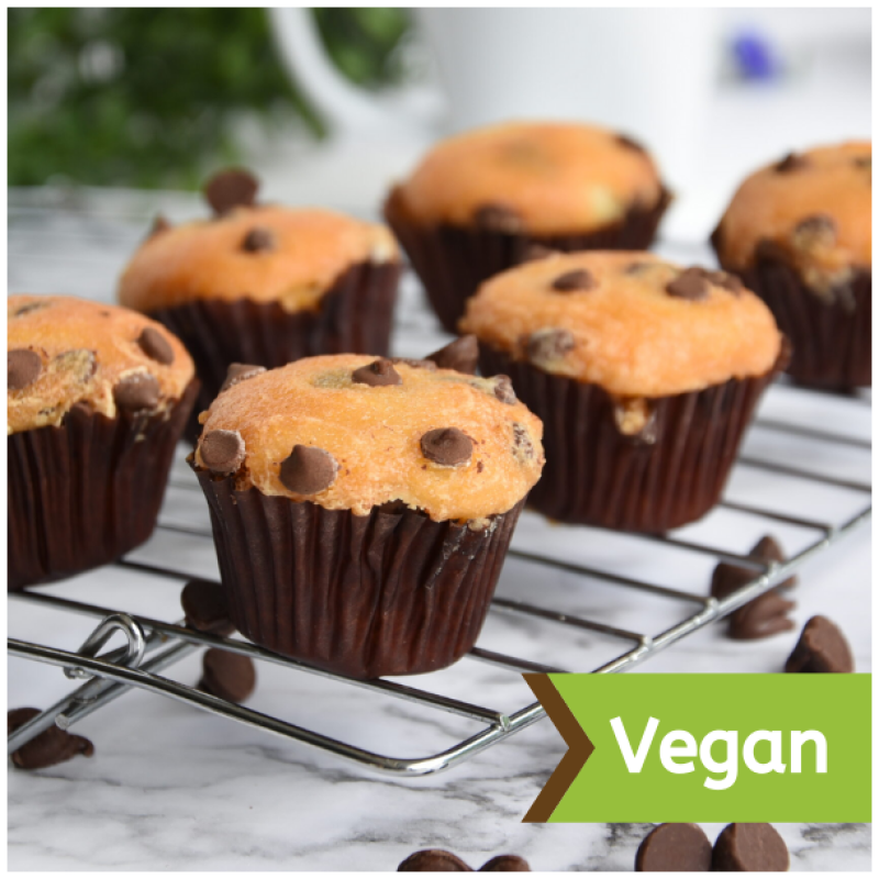 Vegan Chocolate Chip Mini Muffins