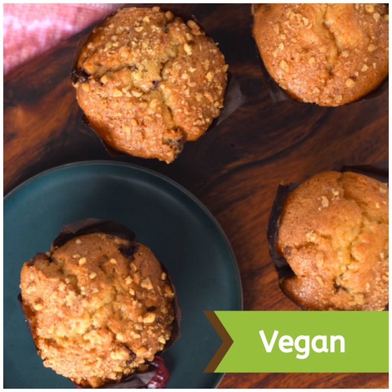 12 Large(3oz) Vegan Morning Power Fruit Muffins