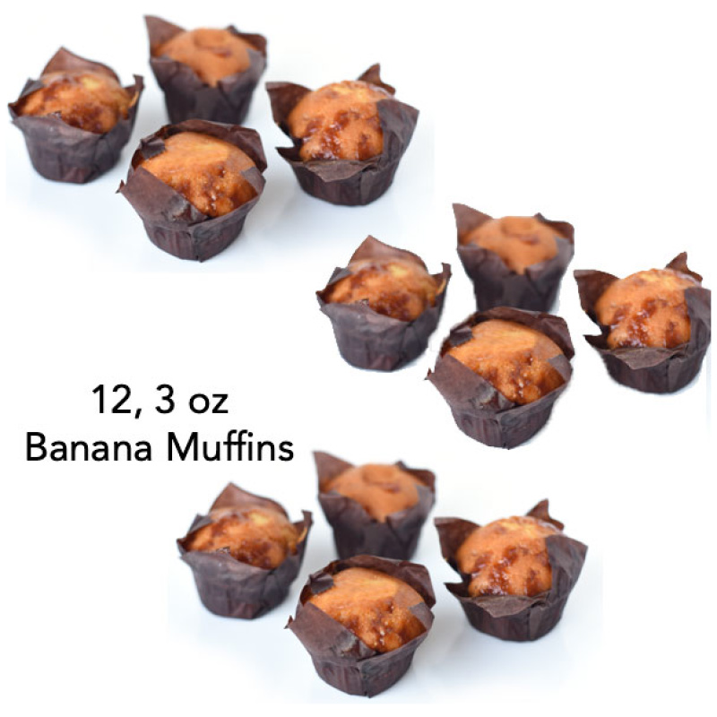 12 Large(3oz) Vegan Banana Muffins - Image 3