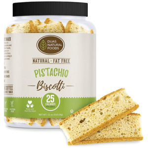 Pistachio Fat-Free Biscotti Tub