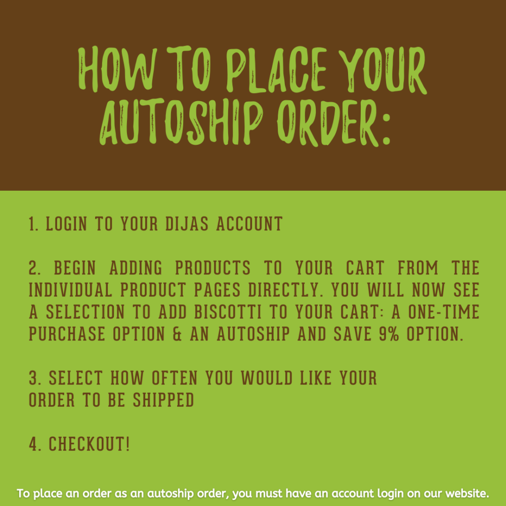autoship how to place your order
