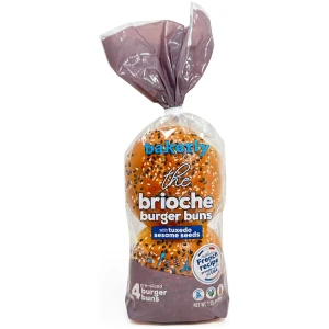 Brioche Burger Buns with Tuxedo Sesame Seeds