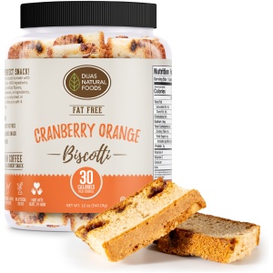 Cranberry Orange Fat-Free Biscotti Tub