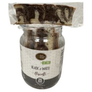 Black & White Fat-Free Biscotti Tub